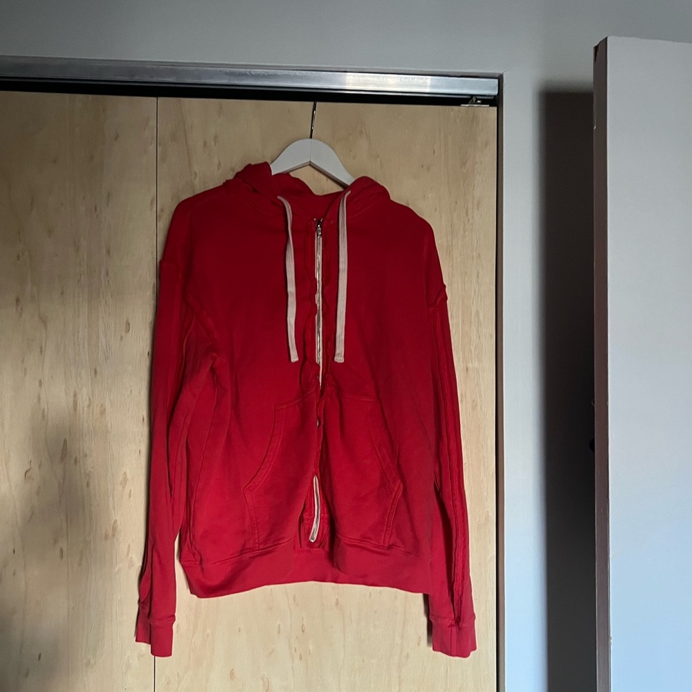 We the Free Free People Red Zip Up Hoodie